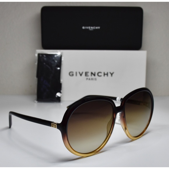 GIVENCHY GV7180/S GLNJL BROWN/YELLOW GRADIENT BROWN FLASH ROUND SUNGLASSES. 61mm - Picture 7 of 13